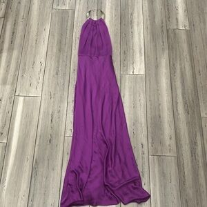Marciano Italy Plum Choker Gold Plate Chain Halter Dress XS